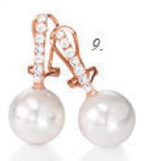 Dolce Vita Brass/Bronze 18ct Gold Plated Silver & Freshwater Pearls Earring