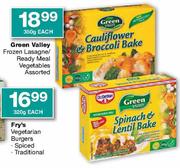 Green Valley Frozen Lasagne/Ready Meal Vegetables Assorted-350g Each