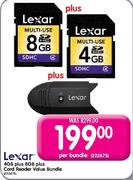 Lexar 4GB Plus 8GB Plus Card Reader Value Bundle