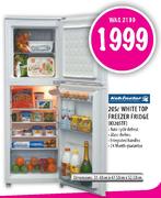 Kelvinator White Top Freezer Fridge-205Ltr(KI205TF)