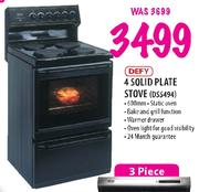 Defy 4 Solid Plate Stove(DSS494)