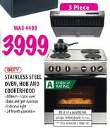 Defy Stainless Steel Oven,Hob and Cookerhood-600mm