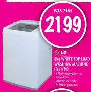 LG White Top Load Washing Machine-8kg(T8011TD)