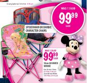 Spiderman or Barbie Character Chairs-Each