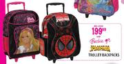 Barbie Spiderman Trolley Backpacks-Each