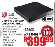 LG DVD-RW USB Slim External Drive