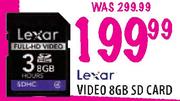 Lexar Video 8GB SD Card