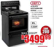 Defy 4 Plate Kitchenaire Stove-81ltr
