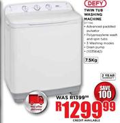 Defy Twin Tub Washine Machine-7.5kg