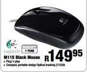 Logitech M115 Black Mouse