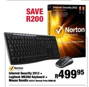Norton Internet Security 2012 + Logitech MK260 Keyboard + Mouse Bundle