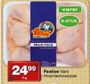 Festive Vars Hoenderbraaipak-8 Stuk