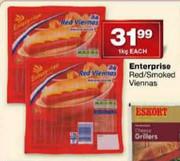 Enterprise Red/Smoked Viennas-1kg Each