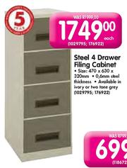 Steel filing cheap cabinets makro