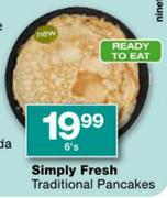 Simply Fresh Traditional Pancakes-6's