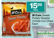 Mccain Sweet Potato Roasts/Crinkle Cut Chips-500g Each