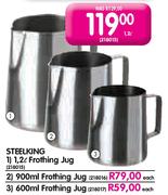 Steelking Frothing Jug-600ml Each