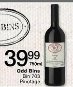 Odd Bins Bin 703 Pinotage-750ml Each