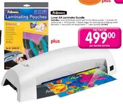 Fellowes Lunar A4 Laminator Bundle + 26 Pack of A4 Enhance Pouches