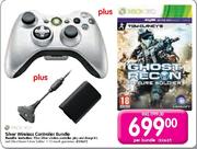 XBOX 360 Silver Wireless Controller Bundle