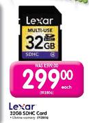Lexar 32GB SDCH Card-Each