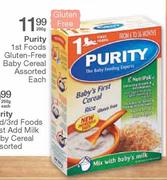 Purity 1st Foods Gluten-Free Baby Cereal-200gm