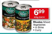 Rhodes Mixed Vegetables In Brine & Curry-410g Each