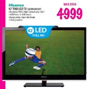 Hisense 42" FHD LED TV(LEDN42K16P)