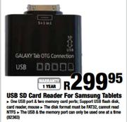 USB SD Card Reader for Samsung Tablets