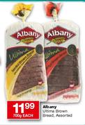 Albany Ultima Brown Bread Assorted-700g Each