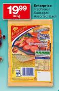 Enterprise Traditional Sausages Assorted-375g Each