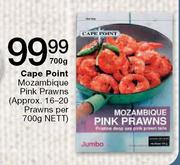 Cape Point Mozamdique Pink Prawns(Approx.16-20 Prawns Per-700g Nett)