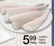Jumbo Hake Fillets-100g