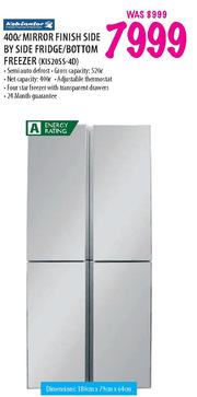 kelvinator double door mirror fridge