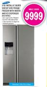 Samsung Metallic Silver Side By Side Fridge/Freezer with Water and Ice Dispenser-516Ltr(RSA1DTMG)