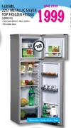 Logik Metallic Silver Top Freezer Fridge-225Ltr(LDD225S)