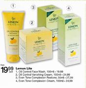 Lemon Lite Oil Control Face Wash-100ml 