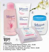 Johnson's Refreshing Facial Cleansing Wipes-25's