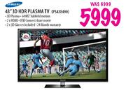 Samsung 43" 3D HDR Plasma TV(PS43E490)