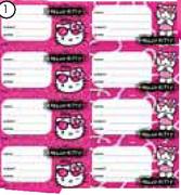 Hello Kitty Book Labels-16's-Each