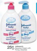 Johnson's Aqueous Cream With Pump Assorted-500ml Each