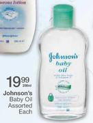 Johnson's Baby Oil Assorted-200ml Each