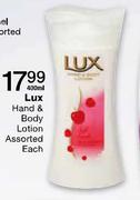 Lux hand & Body Lotion - 400ml Each 