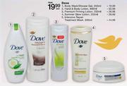 Dove Body Wash/Shower Gel - 250ml Each