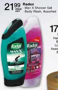 Radox Man X Shower Gel - 250ml each