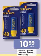 Sun Sure Lipbalm Cherry Or Vanilla(SPF 40)-4.8gm Each
