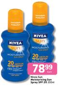 Nivea Sun Moisturising Sun Spray(SPF 20)-200ml Each