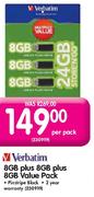 Verbatim 8GB Plus 8GB Plus 8GB Value Pack
