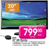 AOC 20" LED Monitor