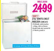 Defy White Chest Freezer (DMF291)-270l